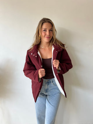 Burgundy reversible jacket