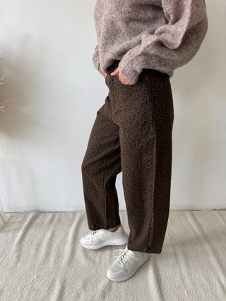 Leopard brown pants