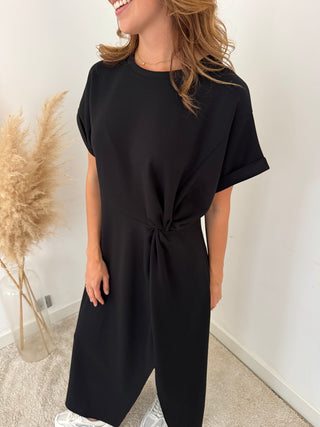 Soft black knot dress