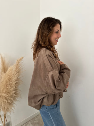 Taupe suède jacket