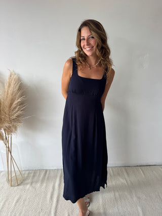 Navy midi dress