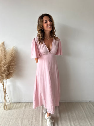 Soft pink maxi dress