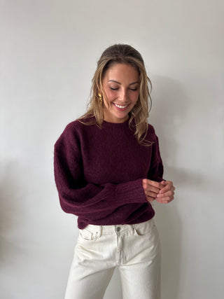 burgundy autumn knit