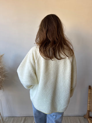 Yellow reversible teddy jacket