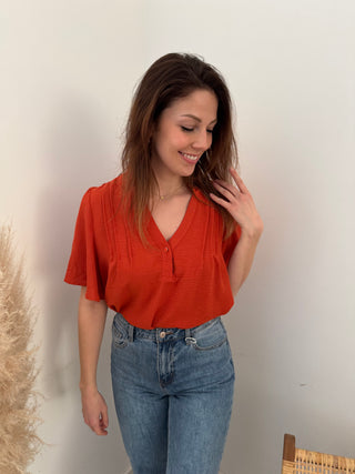 Terracotta blouse