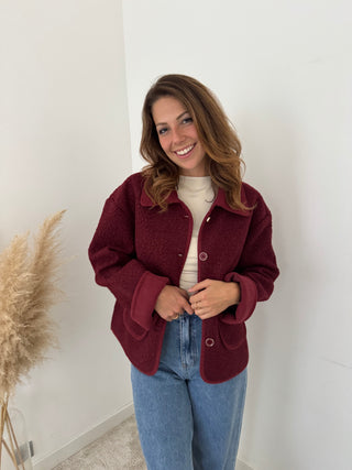 Burgundy fall jacket