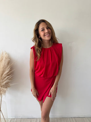 Soft red playsuit