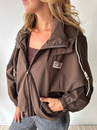 Brown rainjacket