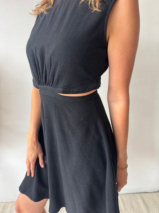 Black cut out dress