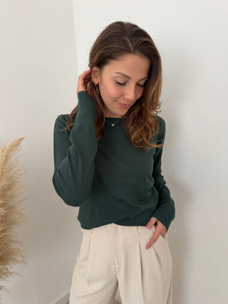 Soft simple dark green knit