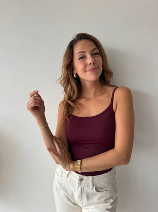 Burgundy tank top