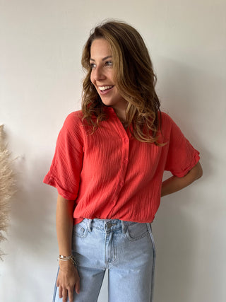 Coral tetra blouse