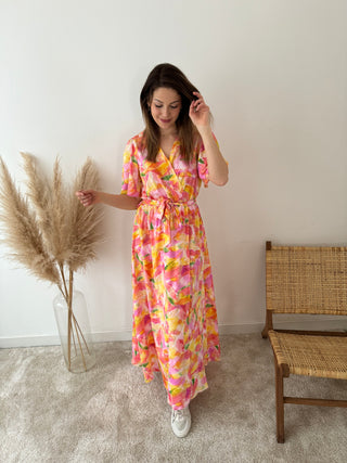 Colorful summer maxi dress