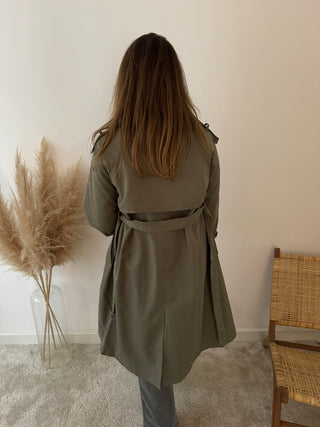 Kaki trench coat