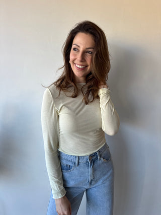 Yellow cashmere top
