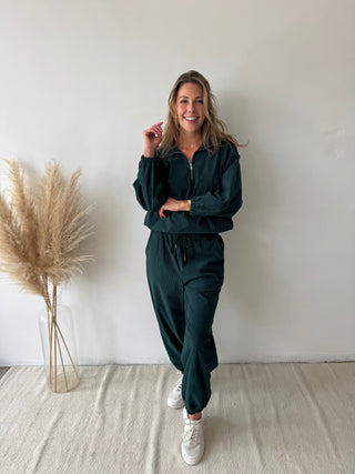Green corduroy set
