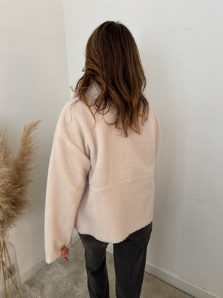 beige teddy vest