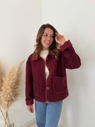Burgundy fall jacket