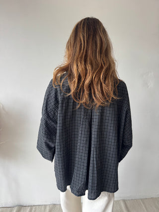 Black checked blouse