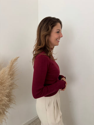 Bugundy soft souspull