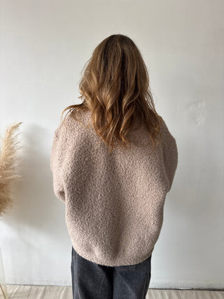 Taupe teddy vest