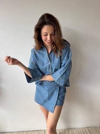 Light blue denim summer set