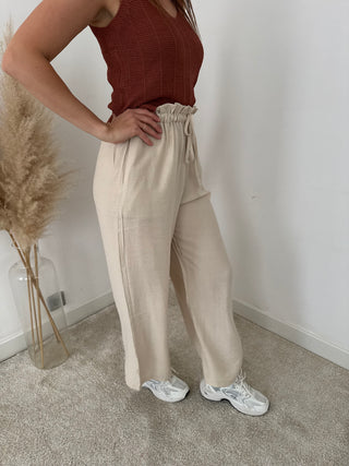 Beige summer pants