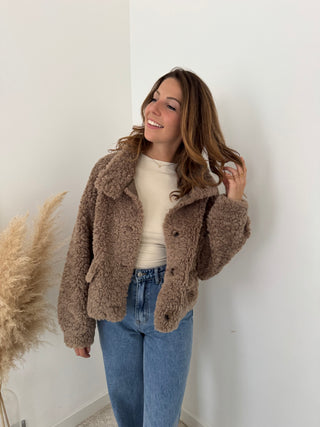 Taupe teddy jacket