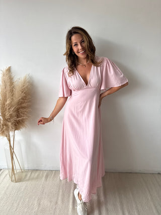 Soft pink maxi dress