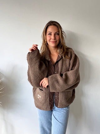 Brown reversible jacket