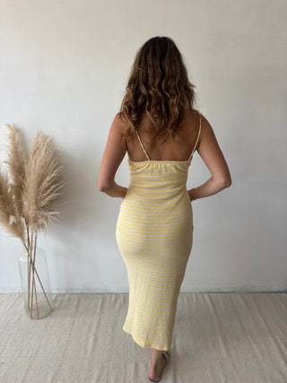 Yellow bodycon dress