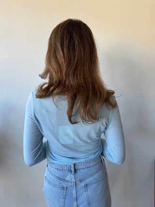 Soft blue cashmere top