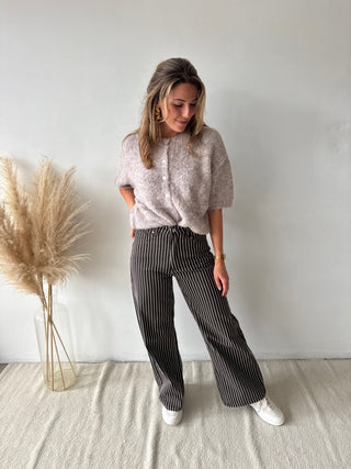 Brown striped pants