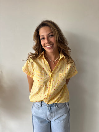 Red hearts yellow shirt