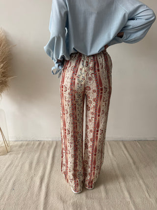 Terracotta flowers summer pants