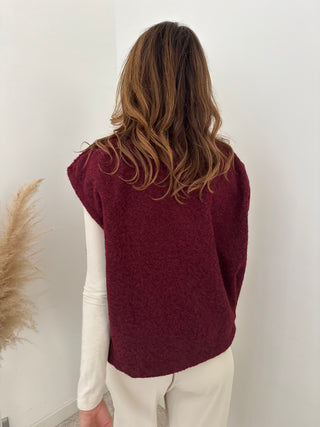 Burgundy fall gilet