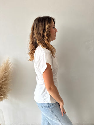 White centered blouse