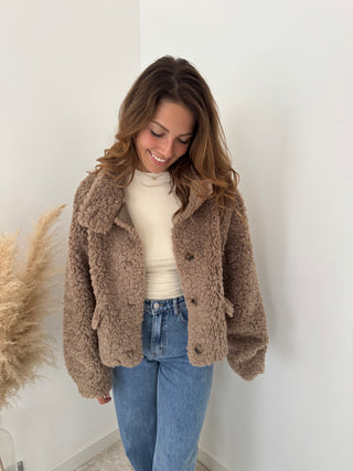 Taupe teddy jacket