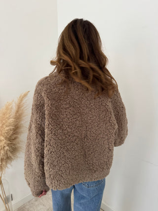 Taupe teddy jacket