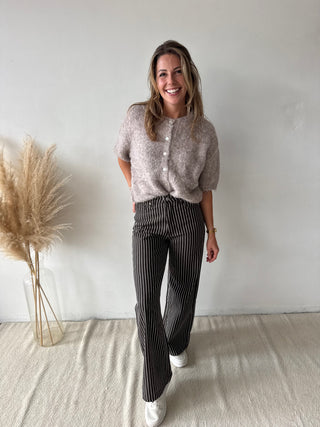 Brown striped pants
