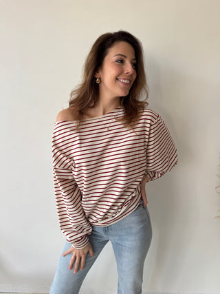Burgundy asymmetric top