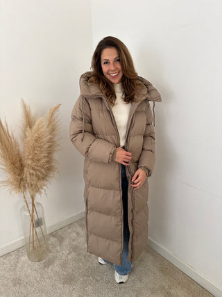 Taupe puffer coat