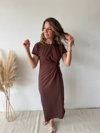 Brown knot dress