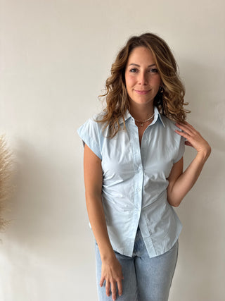 Blue centered blouse