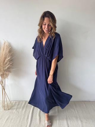 Navy maxi dress
