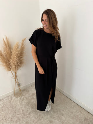 Soft black knot dress