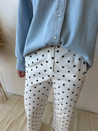 Polka dots denim