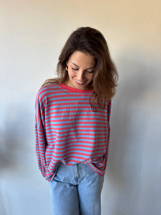 Yellow mommy striped sweater