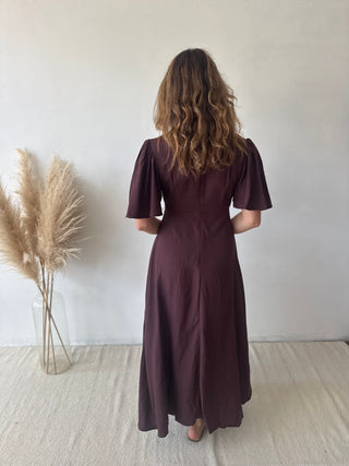 Soft brown maxi dress