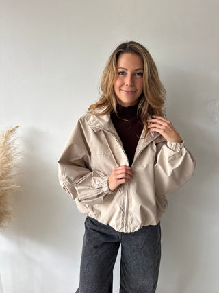 Beige rainjacket
